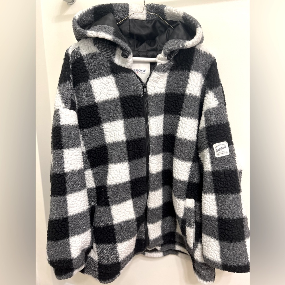 Oversized sherpa jacket